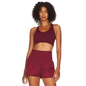 Free People Movement Free Throw Crop Top- Ribbed Sport Bralette